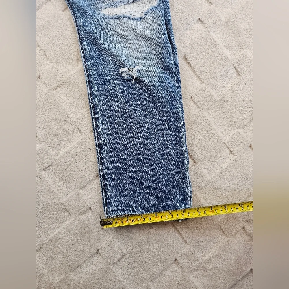 Levi's 501 White Oak Denim Slim Straight Leg Jean Mens 32x28 Distressed